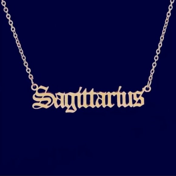 12 Astrological Letter Pendants Gold Necklace 925 - Picture 10 of 13